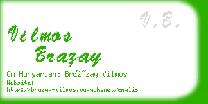 vilmos brazay business card